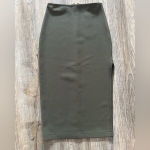 bec + bridge Dark Olive Pencil Skirt